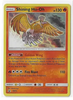 Shining Ho-Oh SM70 Black Star Promo Sun & Moon S&M Pokemon TCG Card NM - Image 1