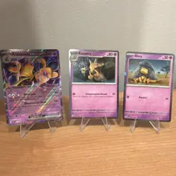 Pokemon Alakazam EX Kadabra Abra Holo Card Lot 3 Cards English MEW - Image 1