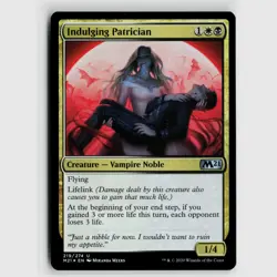 MTG Indulging Patrician #219 Core Set 2021 Foil U NM Magic Card - Image 1