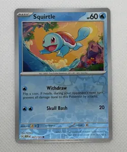 Squirtle 007/165 Reverse Holo MEWen English 151 Pokemon Card NM - Image 1