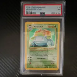 Pokemon Venusaur Base Set 2 Holo Rare PSA 7 018 English TCG Card - Image 1