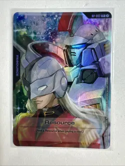 New 2025 Sdcc Exclusive Gundam TCG Resource Card Zechs Merquise RP-002 Foil (B) - Image 1