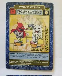 2001 BANDAI DIGIMON DARK NETWORK POWER BLAST POWER OPTION CARD # ST-89 - Image 1