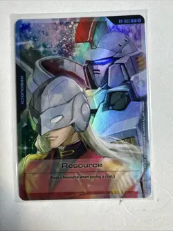 New 2025 Sdcc Exclusive Gundam TCG Resource Card Zechs Merquise RP-002 Foil (A) - Image 1