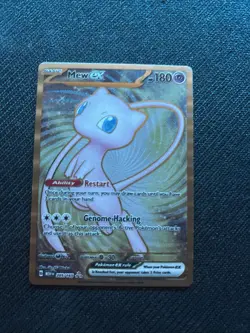 Pokemon TCG Scarlet & Violet Mew EX Metal Card 205/165 Promo - Image 1