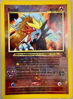 Entei 34 WoTC Black Star Promo Reverse Holo Pokemon Card lp - Image 1