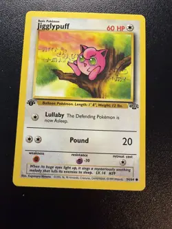 Pokemon Card - Jigglypuff Jungle 54/64 1st Edition Common LP - Image 1