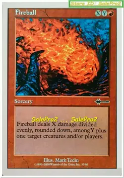 FIREBALL magic BEATDOWN SET MTG RED SORCERY RARE X DAMAGE DIVIDED EVENLY MINT - Image 1