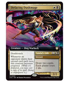 Defacing Duskmage - Extended Art Commander: Secrets of Strixhaven MTG - Image 1