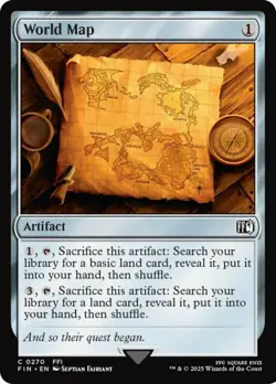 World Map - Foil - Final Fantasy #0270 MTG Magic The Gathering - Image 1