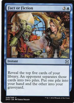 Fact or Fiction *Uncommon* Magic MtG x1 Eternal Masters SP - Image 1