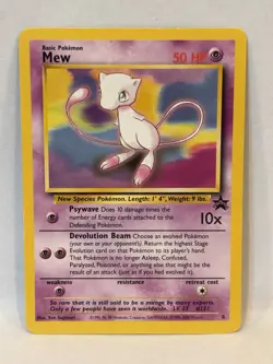 2000 Pokemon Mew (Pokemon League) WOTC Black Star Promo #8 NM/LP - Image 1