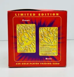 SEALED 1999 POKEMON LIMITED EDITION 23k GOLD PLATED CARD IN W/ BOX - Image 4