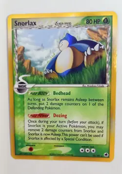 Snorlax 10/101 Delta Species Pokemon EX Dragon Frontiers Holo Rare 2006 - LP - Image 1