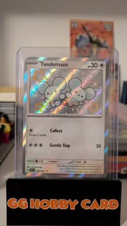 Pokemon TCG Tandemaus Scarlet & Violet Paldean Fates Holo Shiny Rare 209/091 NM - Image 1