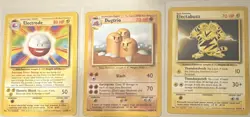 Wizards Pokemon TCG Lot - Electrode, Dugtrio, Electabuzz - 3 Cards - Image 1