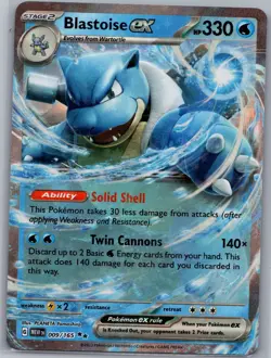 Blastoise ex 009/165 SV: Scarlet & Violet 151 - Pokemon Card - NM - Image 1