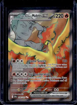 2025 Pokemon Destined Rivals Team Rocket's Moltres ex #208/182 - Image 1