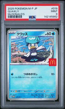 2025 Pokemon M-P Japanese Quaxly McDonald's #019 PSA 9 Mint - Image 1