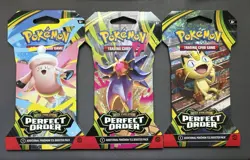 Pokemon TCG Perfect Order Booster Packs Lot Of 3 New sealed - Image 1