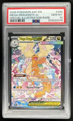 2026 Pokemon Mega Dragonite ex Special Illustration Rare #290/217 PSA 10 - Image 1