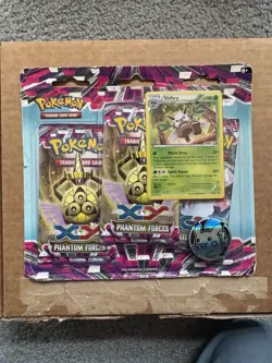 POKEMON Original XY 2014 3-Pack PHANTOM FORCES Blister BOOSTER SHIFTRY PROMO - Image 1