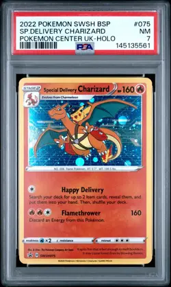 PSA 7 - Special Delivery Charizard SWSH075 SWSH Pokemon Center UK Promo - Image 1