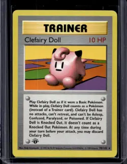 1999 Pokemon 1st Edition Clefairy Doll #70/102 - Image 1