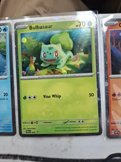 Pokemon 151 Promo Bulbasaur Charmander Squirtle SVP 046 047 048 Kanto Cosmo Holo - Image 4