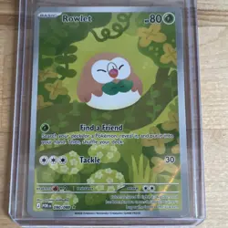 Pokemon TCG Rowlet POR 090/088 Full Art Holo Rare Grass Basic - Image 2