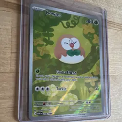 Pokemon TCG Rowlet POR 090/088 Full Art Holo Rare Grass Basic - Image 3