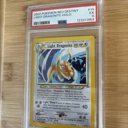 2002 Pokemon Neo Destiny Light Dragonite Holo #14/105 PSA 5 - Image 4