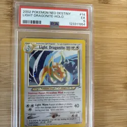 2002 Pokemon Neo Destiny Light Dragonite Holo #14/105 PSA 5 - Image 5