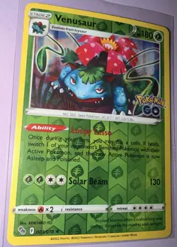 Venusaur Pokemon GO 003/078 Reverse Holo Rare NM - Image 1