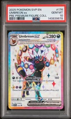 2025 POKEMON SVP PROMO PREMIUM FIGURE COLLECTION #176 UMBREON EX PSA 10 - Image 1