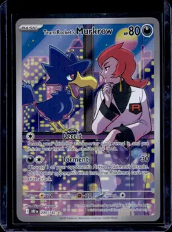2025 Pokemon Destined Rivals Team Rocket's Murkrow #200/182 - Image 1