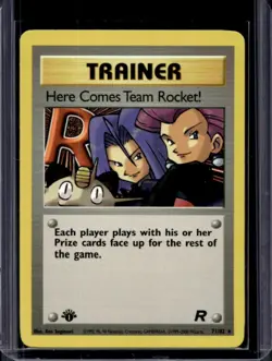 2000 Pokemon Team Rocket First Edition Here Comes Rocket! #71/82 - Image 1