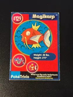 Magikarp 129 Pokemon PokeTrivia Burger King - Image 1
