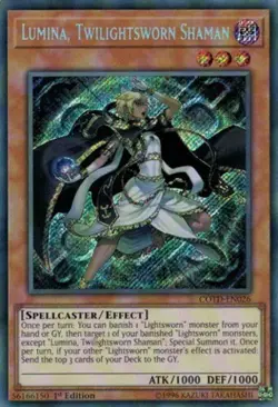 Yugioh! LP Lumina, Twilightsworn Shaman - COTD-EN026 - Secret Rare - 1st Edition - Image 1