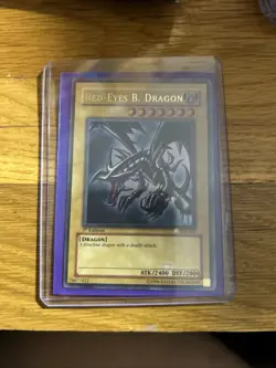 MP Yugioh Red-Eyes Black Dragon SDJ-001 1st Edition Holo Rare Yu-Gi-Oh! - Image 1