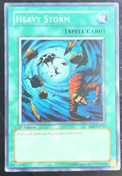 3x Heavy Storm SD4-EN019 Structure Deck: Fury from the Deep 1st Ed LP Playset - Image 2