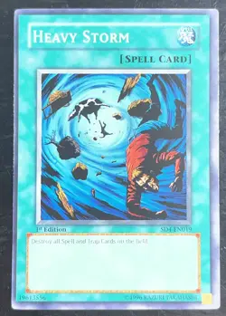 3x Heavy Storm SD4-EN019 Structure Deck: Fury from the Deep 1st Ed LP Playset - Image 3