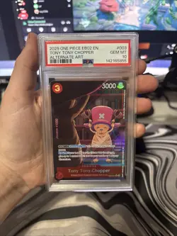 2025 One Piece EB02 EN Alternate Art #003 Tony Tony Chopper PSA 10 GEM MINT - Image 1