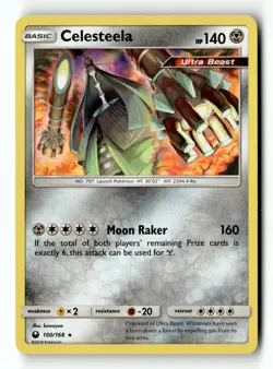 Pokemon Card Celesteela LP SM - Celestial Storm Holo Rare 100/168 - Image 1