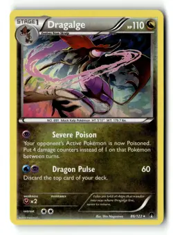 Pokemon Card Dragalge LP XY - BREAKpoint Holo Rare 86/122 - Image 1