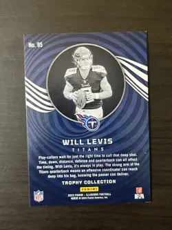 Will Levis 2023 Illusions Rookie Wild Card Trophy Collection /30 #95 RC SSP - Image 2