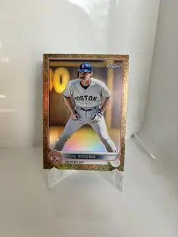 2022 Wade Boggs Topps Chrome Gilded Gold Etch Camo insert #76/99 *Clean* - Image 1