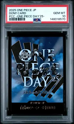 2025 ONE PIECE JAPANESE PREMIUM COLLECTION -ONE PIECE DAY'25- DON!! CARD PSA 10 - Image 1