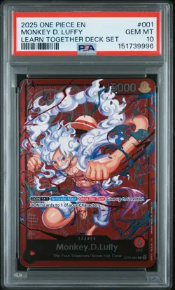 2025 ONE PIECE LEARN TOGETHER DECK SET #001 MONKEY D. LUFFY PSA 10 - Image 1