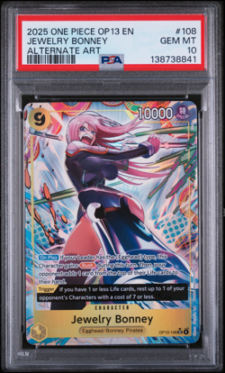 2025 One Piece Op13 Carrying on His Will Jewelry Bonney #108 OP13-108 PSA 10 - Image 1